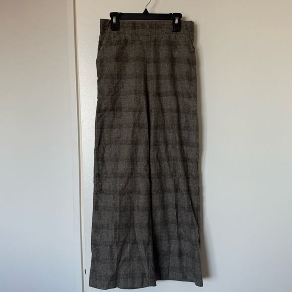 Aritzia Wilfred plaid grey wool trousers elastic waist - Picture 3 of 3